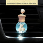 2 Pack Car Air Freshener Diffuser Bottle Refillable Empty Glass Perfume Bottle with Vent Clip, Drift Car Air Freshener Clip Essential Oil Diffuser for Car Oil Diffusers Interior Decor-A3