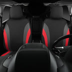 CAR PASS Line Rider Sporty Front Seat Covers,Red Car Seat Covers Two Front Seats Only, Airbag Compatible,Universal Fit Sedans,Cars,Vans,SUV,Truck(Black and Red)