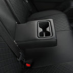 GIANT PANDA Full Set Car Seat Covers Custom Fit for Toyota Rav4 Hybrid SE/XSE 2019 2020 2021 2022 2023 2024 2025 Rav 4,Prime SE,Prime XSE 2021 2022 2023 2024,Stretch Faux Leather,Polyester Fiber,Black