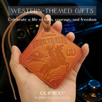 Leather Car Air Freshener Hanging for Cowboy Texas Souvenirs Western Car Accessories Cowboy Gifts for Men Leather Car Scent Western Gifts for Men