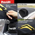 Pro-Lift Rooftop Cargo Carrier Waterproof – 15 Cubic Feet Softshell Roof Luggage Bag for All Cars with/Without Rack, Includes Anti-Slip Mat, Reinforced Straps, Door Hooks, Storage Bag