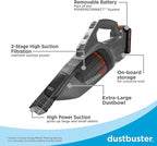 BLACK+DECKER 20V dustbuster Small Vacuum Cleaner Portable Vacuum Hand Held Cordless for Home and Car, Includes Rechargeable Battery (BCHV001C1)