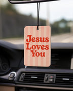 Christian Car Air Freshener 4 Pcs Coconut Scented, Inspirational Christian Car Accessories Mirror Decor for Women, Religious Bible Verse Hanging Air Freshener for Cars Closet Drawer Books