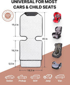 Owleys Premium Leather Car Seat Protector for Child Car Seat Cover from Dirt Scratches (White)