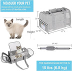 Cat Carrier Pet Carriers Airline Approved for Small Dogs Kitten Carriers for Small Medium Cats Under 15lb, Collapsible Soft Sided TSA Approved Travel Carrier, Pink