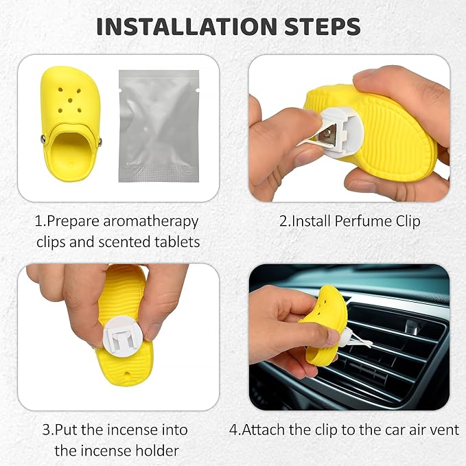 1 Pack Cute Shoe Shape Air Freshener Clip with 2 Refills, Replacement Pads (Green) Car Decor, Perfume Clip Accessories