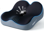HUANUO Office Seat Cushion for Tailbone Support, High-Density Memory Foam Cushion, Breathable Coccyx Cushion, Non-Slip Bottom for Sciatica Relief, Perfect for Office, Car, and Wheelchair