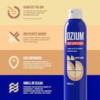 Ozium 0.8 oz. Air Sanitizer & Odor Eliminator for Homes, Cars, Offices and More, Vanilla Scent, Pack of 6