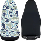 ELEQIN Fish Camo Car Front Seat Covers, 2 Pack Polyester Automotive Seat ProtectorsSoft & Breathable, Automotive Interior Accessories for Most Cars