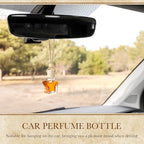 BBTO 50 Pcs Hanging Car Air Freshener Car Diffuser Bottles Empty Glass Perfume Bottle Freshener Diffuser Bottle Pendant for Essential Oil Fragrance Aromatherapy Ornament(Star)