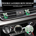 2PCS Car Air Vent Clips, Dual Butterfly Diamond Car Air Conditioner Outlet Vent Clip, Cute Car Diffuser Perfume Clip, Car Air Freshener Decor Accessories for Women Girl (Green, Style 1)