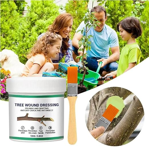 Tree Pruning Sealer,Tree Wound Sealer,Grafting Wax,Tree-bark Wound Repair,Tree Paint Protection,TreeSealer After Cutting,TreeWound Pruning Sealer with Brush (2)