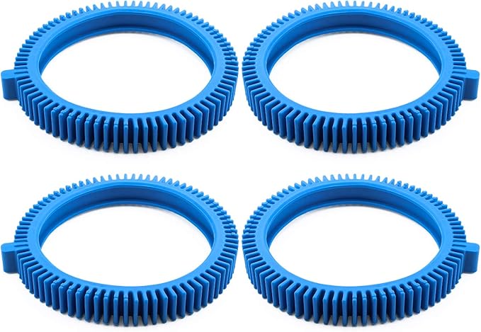 Funmit 896584000-143 Blue Front Tire Kit with Super Hump Replacement for Haywood Poolvergnuegen Select Pool Cleaners and Perfectly Compatible with Hayward Phoenix Cleaners (Pack of 4)