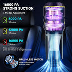 Handheld Vacuum Cordless, Car Vacuum Cleaner with High Power Strong Suction, Compressed Air Dusters with LED Light, Mini Portable Hand Vacuum Blower for Home, Pet (Navy)