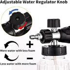 FENG PAI Pressure Washer Foam Cannon Gun Kit with Dual Connector Accessory, Car Wash Foam Gun for Car Washing and Cleaning, 1/4" Quick Connect with 7pcs Nozzles, Dual Adjustable Snow Foam Lance