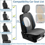 2 Pack Linen Front Car Seat Covers for Cars, Breathable Linen Car Seat Protector Fit Four Seasons, Non-Slip Car Seat Pad for Most Vehicles (2Pack Dark Grey)