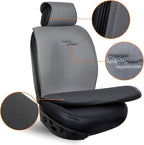 Sojoy IsoTowel Car Seat Cover,Microfiber Seat Towel,with Quick-Dry Material and Non-Slip Back,Car Seat Protection for All Workouts,All-Weather(Gray)