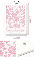 Christian Car Air Freshener Pink Cute Girly Inspirational Coquette 5Pcs Jesus Bible Verses Bow Accessories Car Interior Hanging Scents Mirror Decor Gifts for Women Girls