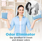 Closet & Dresser Odor Eliminator - Activated Charcoal Odor Absorber for Small Spaces, Air Fresheners for Home, Natural, Non-Toxic Air Freshener for Closet & Drawers - 4 Pack