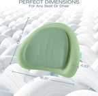 Skechers Lumbar Pillow Premium Memory Foam, Double-Layer-Office Chair Cushion for Tailbone Pain Relief,Butt Pillow for Office Chair,Car seat Cushion,Long Sitting Office Workers,and Car Drivers,Green