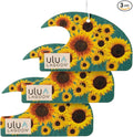 ulu Lagoon Hanging Car Air Freshener | Tropical Beach Coconut Surf Wax Scent Mini Wave | Long Lasting Car Freshener, Closet and Beyond | Made In USA | 3 Pack (Sunflower)