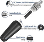 Pressure Washer Tips Turbo Nozzle, Max 2600 PSI 360°Rotating Power Washer Nozzles with 1/4" Quick Connect, 5 Spray Nozzle Tips for Cleaning Brick, Concrete, 2.0 GPM 2.0 Orifice