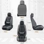 Coverado Seat Covers, Car Seat Covers Front Seats, Car Seat Cover, Car Seat Protector Waterproof, Car Seat Cushion Nappa Leather, Seat Covers Carseat Cover Universal Fit for Most Cars