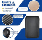 Ziciner Leather Car Center Console Armrest Pad, PU Waterproof Auto Seat Box Cover Protector, Hand Rest Cushion Protection Pad, Vehicles Interior Accessories Universal for Car,SUV (Carbon Fiber)