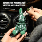 2 Pack Car Air Freshener, Essential Oil Diffuser, Car Air Freshener Long Lasting Strong Deodorizer, Car Fresheners for Women, (10ml Essential Oil, Ribbon, Vent Clip, Lanyard, Rabbit)