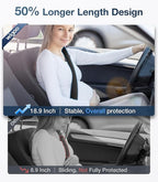 Wigoo 2026 Upgraded Extended Version Suede Car Seat Belt Cover, [Reduces Neck Friction & Enhances Comfort], Soft Shoulder Pad Protector, Auto Interior Accessories,(2 Packs, 18.9Inch), Black