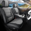 Car Seat Covers Full Set Custom Fit for Mercury Mountaineer 1997-2010,Premium Faux Leather with Lumbar Support, Breathable, Anti-Slip & Soft Touch(blackgray,Fullset)