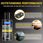 Black Trim Plastic Restorer for Cars – Refreshes Faded Plastic, Vinyl & Rubber Trim with Polish for Deep Shine – Protects Against UV & Dirt – Black Exterior & Interior Care for Detailing - 30ml *2.