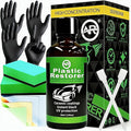 Plastic Restorer for Cars, 60ML Black Trim Restorer, Back to Black Plastic Restorer, High Concentration Ceramic Crystal Hydrophobic Coating Lasting Shine Up to 12 Months+ & UV Protection & Deep Repair