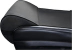 JUPENG Car Seat Leg Extender Cushion, Memory Foam Under Thigh Leg Support Pillow with Strap, Non-Slip Base & Removable Washable Cover for Driver Seat and Office Chair, Universal Comfort Pad(Black)