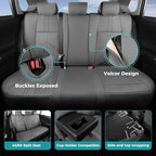 for Toyota RAV4 Seat Covers 2013 2014 2015 2016 2017 2018 RAV 4 XLE SE Limited Platinum Adventure (not for LE&Hybrid) - Custom Leather Car Seat Covers Full Set - BlackGrey