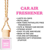 COOLGIRLCANDLES Vanilla Orchid Sandalwood Car Hanging Fragrance Oil Air Freshener for Essential Oils, Scents Aromatherapy Automobile Diffuser, Long Lasting Bottle