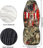 ELEQIN Deer American Flag Front Car Seat Covers 2pc, Sunflower Automotive Seat Covers Car Accessories Universal Size Fit for Most Cars,SUVs&Trucks&Vans