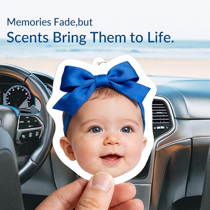 Custom Air Fresheners with Picture - Personalized Double Sided Photo Air Freshener, Customized Air Freshener for Car Wardrobe Bathroom Hanging Ornaments (A5-Irregular Shape)