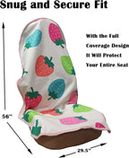 Car Seat Cover Protector Front Seats,for Gym Workout,Running,Swimming,Beach and Hiking,Waterproof Sweat Towel Bucket Seat Covers for Cars SUV Trucks (Strawberry, 2Pcs)