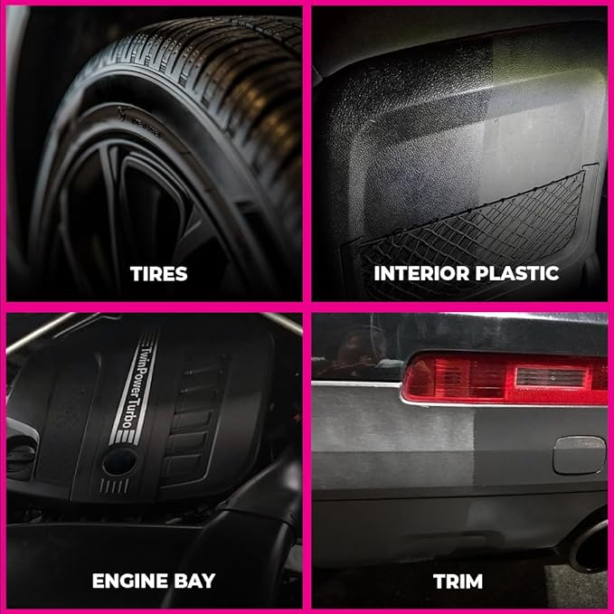 Legendary Gloss Dressing 16oz - Tire Shine Spray & Plastic Restorer - Water Based & Non-Greasy Interior/Exterior Detailing Spray - Trim, Rubber, Vinyl & Plastic Restorer for Cars (2Pack)