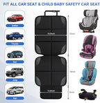 Car seat Protector 2 mesh Pocket Waterproof car seat Covers, Universal Size, Baby, pet, Children's car seat Protector, Anti Slip Bottom (2 Pieces)