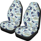 ELEQIN Fish Camo Car Front Seat Covers, 2 Pack Polyester Automotive Seat ProtectorsSoft & Breathable, Automotive Interior Accessories for Most Cars