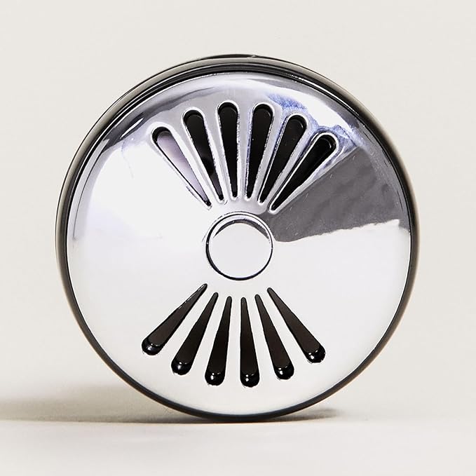 MAISON BERGER - Adjustable Refillable Car Air Freshener Vent Clip Diffuser Set - 1.75" Diameter x 1.25" Depth - Made in France (On/Off Flash - Gun Metal)