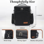 TuErcao Insulated Cooler Bag 6/24 Can Collapsible Leakproof Soft Sided Cooler for Car, Portable Foldable Small Ice Chest for Beach Camping Picnic Travel, 5/15qt Lunch Box for Men Work