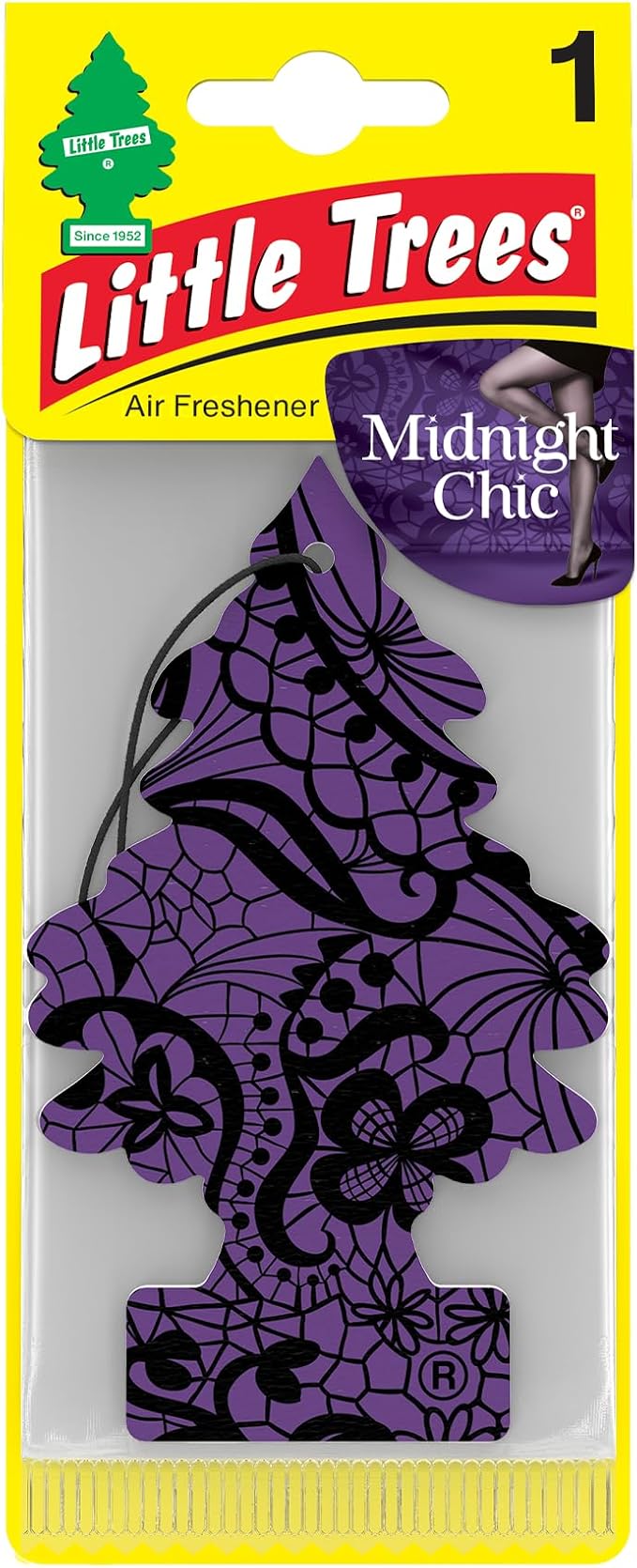 Little Trees Air Freshener Tree' - 'Midnight Chic' Fragrance MTR0075 - for Car Home - 1 Unit