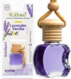 Kabod Lavender Vanilla Car Air Freshener | Hanging Essential Oil Diffuser | Natural Odor Eliminator | Long-Lasting Fragrance | 10 ml