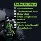 90ml Ceramic Plastic Restorer - Car Trim Restorer Kit with 12-Month UV Protection, 3 fl oz Professional Grade