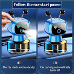 Robot Intelligent Aromatherapy Machine, Smart Cute Robot Car Air Freshener - Fine Spray/Fillable/Four-Gear Adjustment/Vibration Sensing/On-Off/Large Capacity Long-Lasting Fragrance/Blue-V2(Ocean)