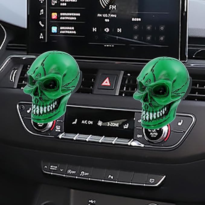 Skull Car Air Fresheners Cute Cool Funny Air Conditioning Vent Perfume Diffuser Decoration Interior Car Accessories 2 pcs