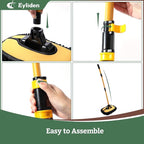 Eyliden Car Wash Brush Mop, Long Handle, 2 Scratch-Free Microfiber Heads, Car Detailing Care Kit for Car RV Truck (Yellow & Black)